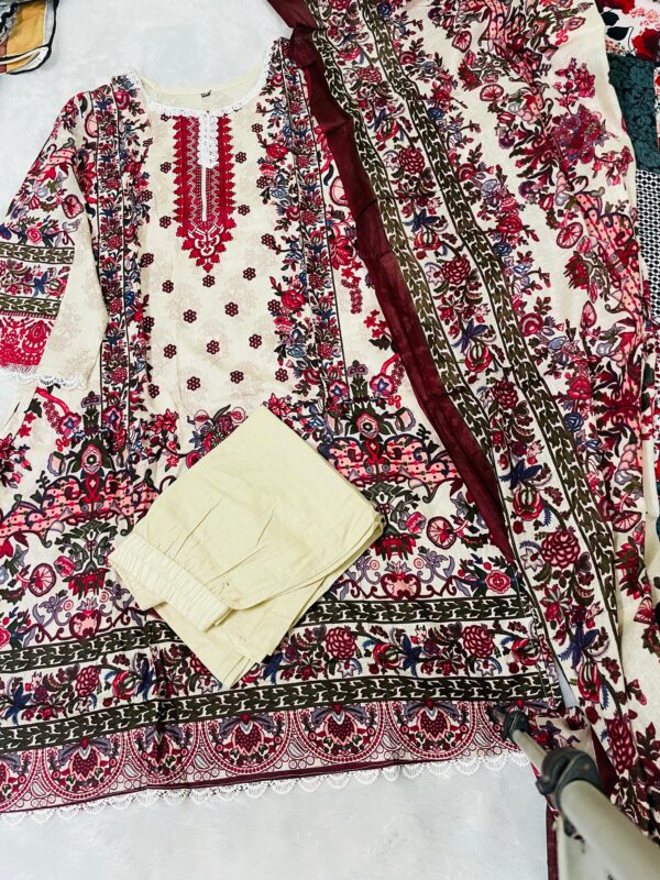 Ready-to-Wear Karachi Cotton Suit with Digital Print Dupatta – Perfect for Daily Wear