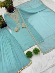 ✨ Premium Heavy Faux Georgette Embroidered Suit Set | Fully Stitched | M-XXL ✨ - Image 4