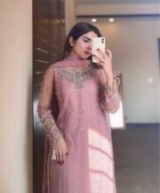 ✨ Pink Crush Palazzo Heavy Faux Georgette Embroidered Suit Set | M–XXL ✨