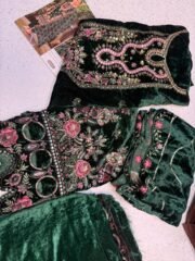 ✨ Unstitched Premium Velvet Cutwork Suit with Handwork, Shawl & Trouser | Winter Special ✨ - Image 3