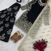 ✨ Pakistani Georgette Embroidered Garara Set ✨