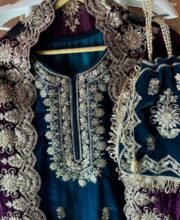 Exclusive Velvet Embroidered Suit Set – Fully Stitched with Sequence Work & Designer Lace Dupatta (Free Shipping) - Image 7