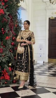 Heavy Faux Georgette Embroidered Suit Set with 5mm Sequence Work – Ready to Wear - Image 4