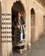 Minal Khan Inspired Heavy Georgette Embroidered Outfit – Fully Stitched with Dupatta - Image 2
