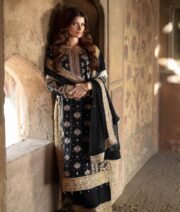 Minal Khan Inspired Heavy Georgette Embroidered Outfit – Fully Stitched with Dupatta - Image 8