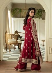 Heavy Faux Georgette Pakistani Style Suit Set with Thread, Sequence & Pearl Work – Front & Back Work - Image 8