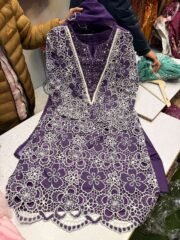 Original Chiffli Chikan Pakistani Suit with Farshi Shalwar & Organza Dupatta – Ready to Wear