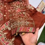 100% Original MARIA.B Pakistani Chiffon Suit with Full Handwork – Luxury Premium Collection