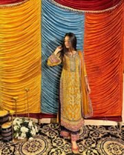 Kinza Design Heavy Georgette Suit Set with Real Mirror Work & Embroidered Dupatta – Ready to Wear - Image 2