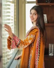 Kinza Design Heavy Georgette Suit Set with Real Mirror Work & Embroidered Dupatta – Ready to Wear - Image 5