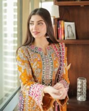 Kinza Design Heavy Georgette Suit Set with Real Mirror Work & Embroidered Dupatta – Ready to Wear