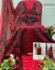ALZOHAIB Pakistani Concept Cotton Suit Set with Heavy Patch Work & Chiffon Dupatta – New Launch (Free Shipping)