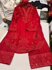 100% Original Pakistani Farshi Shalwar Set with Handwork & Cutwork in Modal Fabric – Premium Collection - Image 4