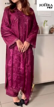 Rayon Cotton Embroidered Suit Set with Digital Print Muslin Dupatta – Daily Wear Collection