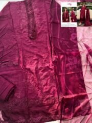 Rayon Cotton Embroidered Suit Set with Digital Print Muslin Dupatta – Daily Wear Collection - Image 4