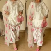 Heavy Japan Satin Farshi Salwar Suit Set with Embroidery & Organza Silk Dupatta – Ready to Wear (Free Shipping) - Image 7