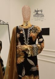 Rayon Embroidered Patch Work Suit with Tassels & Chiffon Dupatta – Ready to Wear