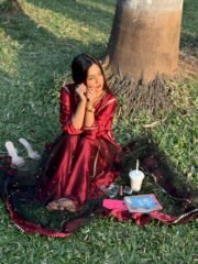 New Article Japan Satin Embroidered Suit Set with Butterfly Net Dupatta – Ready to Wear