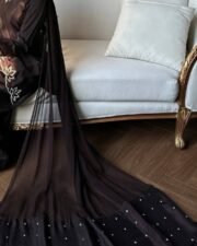 Eid Elegance Rayon Embroidered Suit Set with Bell Sleeves & Chiffon Dupatta – Ready to Wear - Image 6