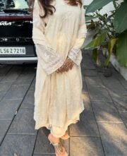 Heavy Faux Georgette Long Suit Set with Embroidery & Moti Latkan – Ready to Wear - Image 5