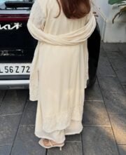 Heavy Faux Georgette Long Suit Set with Embroidery & Moti Latkan – Ready to Wear - Image 7