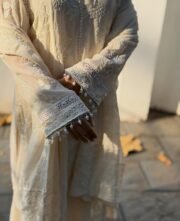 Heavy Faux Georgette Long Suit Set with Embroidery & Moti Latkan – Ready to Wear - Image 8