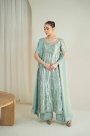 Pure GMY Silk Embroidered Suit Set with Palazzo & Georgette Dupatta – Ready to Wear (Free Shipping) - Image 2