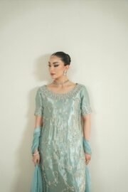 Pure GMY Silk Embroidered Suit Set with Palazzo & Georgette Dupatta – Ready to Wear (Free Shipping)