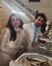 Hania Aamir Inspired Farshi Shalwar Suit with Handwork, Cutwork & Designer Dupatta - Image 3