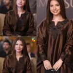 Designer Satin Mul Chandheri Kaftan Set with Embroidered Palazzo & Dupatta