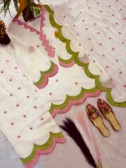 Designer Mal Chanderi Cotton Farshi Salwar Set with Multi-Needle Embroidery - Image 5